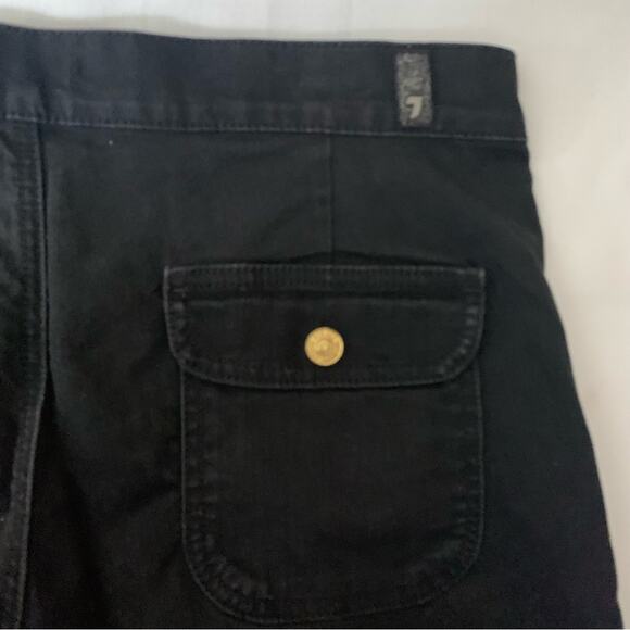 7 For All Mankind women's size 30 Black Flare Denim Jeans - Picture 9 of 13